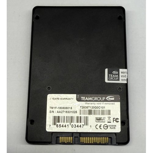 Ssd-диск Team L5 Lite TLC 120GB 2.5'' (T2535T120G0C101) (Відновлено продавцем, 781438) купити з перевіркою сумісності: огляд, характеристики, ціна у Києві, Львові, Вінниці, Хмельницькому, Івано-Франківську, Україні | інтернет-магазин TELEMART.UA фото