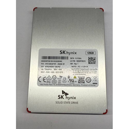 Ssd-диск Hynix 128GB 2.5" (HFS128G32TNF-N3A0A) (Відновлено продавцем, 781441) купити з перевіркою сумісності: огляд, характеристики, ціна у Києві, Львові, Вінниці, Хмельницькому, Івано-Франківську, Україні | інтернет-магазин TELEMART.UA фото