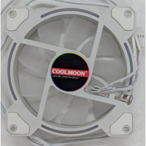 Купить Кулер для корпуса Coolmoon WF1 ARGB (CM-ARGB-WF1-W) (Восстановлено продавцом, 781553) с проверкой совместимости: обзор, характеристики, цена в Киеве, Днепре, Одессе, Харькове, Украине | интернет-магазин TELEMART.UA фото