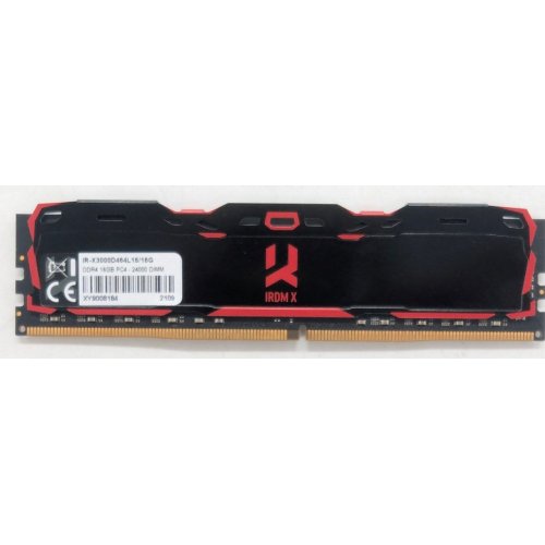 Купить Озу GoodRAM DDR4 16GB 3000Mhz IRDM X Black (IR-X3000D464L16/16G) (Восстановлено продавцом, 781555) с проверкой совместимости: обзор, характеристики, цена в Киеве, Днепре, Одессе, Харькове, Украине | интернет-магазин TELEMART.UA фото