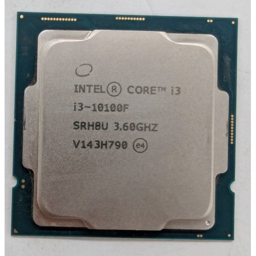 Процесор Intel Core i3-10100F 3.6(4.3)GHz 6MB s1200 Tray (CM8070104291318) (Відновлено продавцем, 781625) купити з перевіркою сумісності: огляд, характеристики, ціна у Києві, Львові, Вінниці, Хмельницькому, Івано-Франківську, Україні | інтернет-магазин TELEMART.UA фото
