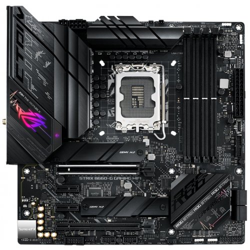 Купить Уценка материнская плата Asus ROG STRIX B660-G GAMING WIFI (s1700, Intel B660) Factory Recertified (Восстановленный соке, 781640) с проверкой совместимости: обзор, характеристики, цена в Киеве, Днепре, Одессе, Харькове, Украине | интернет-магазин TELEMART.UA фото