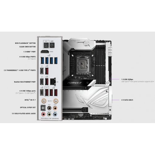 Купить Уценка материнская плата Asus ROG MAXIMUS Z790 FORMULA (s1700, Intel Z790) Factory Recertified (Нижній PCIe не работ, 781660) с проверкой совместимости: обзор, характеристики, цена в Киеве, Днепре, Одессе, Харькове, Украине | интернет-магазин TELEMART.UA фото