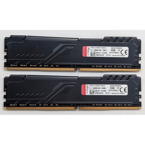 Купить Озу HyperX DDR4 64GB (2x32GB) 3200Mhz Fury Black (HX432C16FB3K2/64) (Восстановлено продавцом, 781795) с проверкой совместимости: обзор, характеристики, цена в Киеве, Днепре, Одессе, Харькове, Украине | интернет-магазин TELEMART.UA фото
