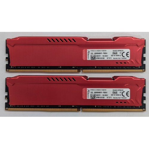Купить Озу Kingston DDR4 32GB (2x16GB) 3200Mhz HyperX Fury Red (HX432C18FRK2/32) (Восстановлено продавцом, 781797) с проверкой совместимости: обзор, характеристики, цена в Киеве, Днепре, Одессе, Харькове, Украине | интернет-магазин TELEMART.UA фото