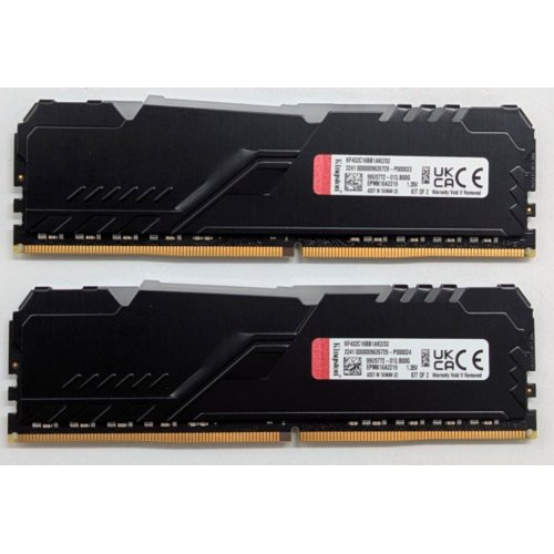 Купить Озу Kingston DDR4 32GB (2x16GB) 3200Mhz FURY Beast RGB Black (KF432C16BB1AK2/32) (Восстановлено продавцом, 781802) с проверкой совместимости: обзор, характеристики, цена в Киеве, Днепре, Одессе, Харькове, Украине | интернет-магазин TELEMART.UA фото