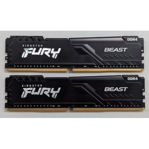 Купить Озу Kingston DDR4 32GB (2x16GB) 3200Mhz FURY Beast Black (KF432C16BB1K2/32) (Восстановлено продавцом, 781813) с проверкой совместимости: обзор, характеристики, цена в Киеве, Днепре, Одессе, Харькове, Украине | интернет-магазин TELEMART.UA фото