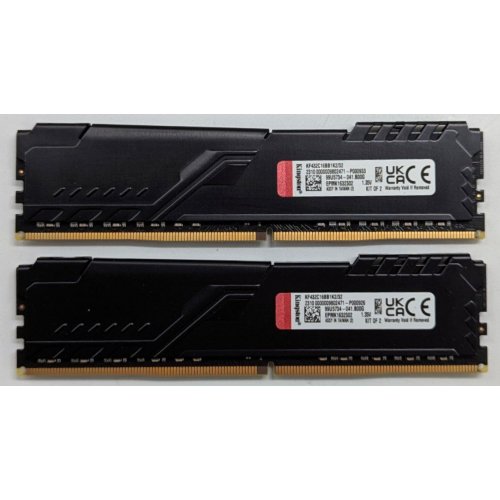 Купить Озу Kingston DDR4 32GB (2x16GB) 3200Mhz FURY Beast Black (KF432C16BB1K2/32) (Восстановлено продавцом, 781813) с проверкой совместимости: обзор, характеристики, цена в Киеве, Днепре, Одессе, Харькове, Украине | интернет-магазин TELEMART.UA фото