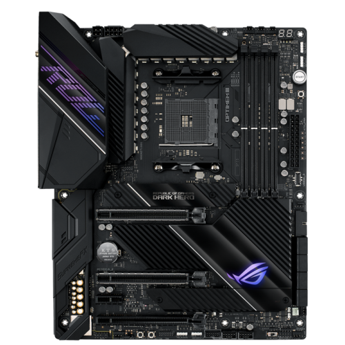 Уцінка материнська плата Asus ROG CROSSHAIR VIII DARK HERO (sAM4, AMD X570) Factory Recertified (непрацює нижній pci, 781822) купити з перевіркою сумісності: огляд, характеристики, ціна у Києві, Львові, Вінниці, Хмельницькому, Івано-Франківську, Україні | інтернет-магазин TELEMART.UA фото
