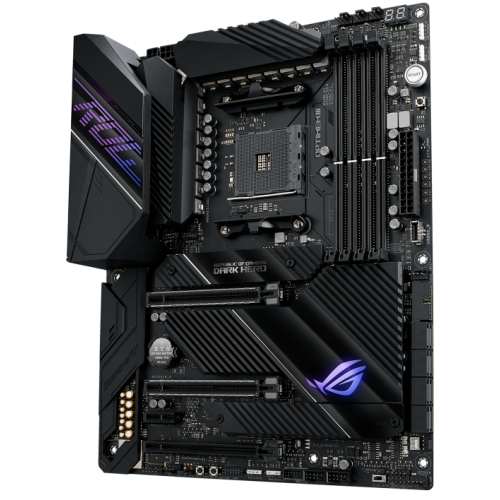 Уцінка материнська плата Asus ROG CROSSHAIR VIII DARK HERO (sAM4, AMD X570) Factory Recertified (непрацює нижній pci, 781822) купити з перевіркою сумісності: огляд, характеристики, ціна у Києві, Львові, Вінниці, Хмельницькому, Івано-Франківську, Україні | інтернет-магазин TELEMART.UA фото