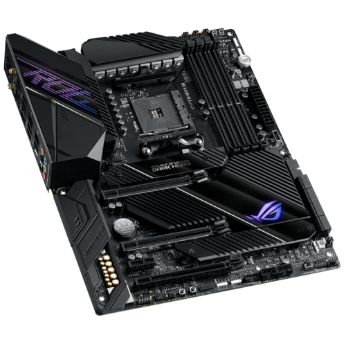 Уцінка материнська плата Asus ROG CROSSHAIR VIII DARK HERO (sAM4, AMD X570) Factory Recertified (непрацює нижній pci, 781822) купити з перевіркою сумісності: огляд, характеристики, ціна у Києві, Львові, Вінниці, Хмельницькому, Івано-Франківську, Україні | інтернет-магазин TELEMART.UA фото