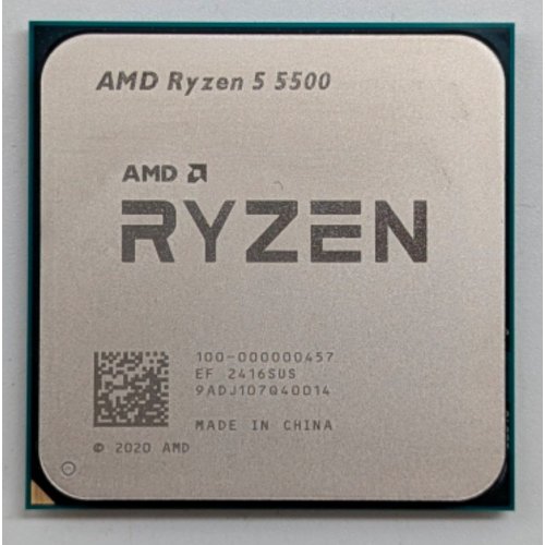 Процесор AMD Ryzen 5 5500 3.6(4.2)GHz 16MB sAM4 Tray (100-000000457) (Відновлено продавцем, 781855) купити з перевіркою сумісності: огляд, характеристики, ціна у Києві, Львові, Вінниці, Хмельницькому, Івано-Франківську, Україні | інтернет-магазин TELEMART.UA фото