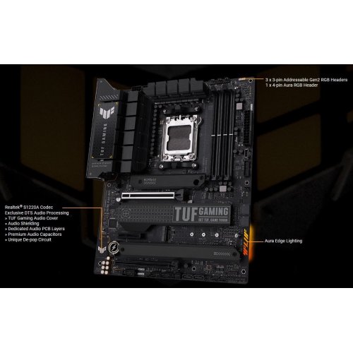 Купить Уценка материнская плата Asus TUF GAMING X670E-PLUS WIFI (sAM5, AMD X670) Factory Recertified (не раб-ют ОЗУ 1, 3, 781931) с проверкой совместимости: обзор, характеристики, цена в Киеве, Днепре, Одессе, Харькове, Украине | интернет-магазин TELEMART.UA фото