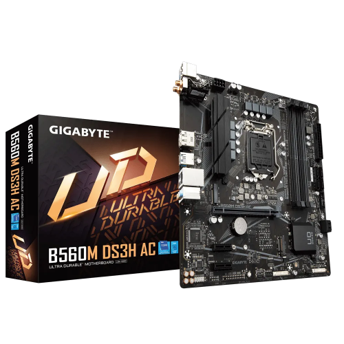 Купить Материнская плата Gigabyte B560M DS3H AC (s1200, Intel B560) (Восстановлено продавцом, 782062) с проверкой совместимости: обзор, характеристики, цена в Киеве, Днепре, Одессе, Харькове, Украине | интернет-магазин TELEMART.UA фото