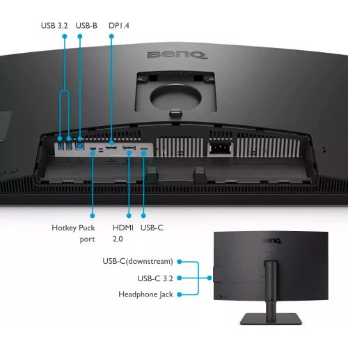Купити Монітор BenQ 27" PD2706U (9H.LLJLB.QEE) Black - ціна в Києві, Львові, Вінниці, Хмельницькому, Франківську, Україні | інтернет-магазин TELEMART.UA фото