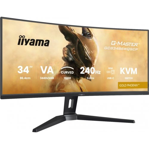 Купить Монитор Iiyama 34" G-Master GCB3486WQSCP-B1 Black - цена в Харькове, Киеве, Днепре, Одессе
в интернет-магазине Telemart фото