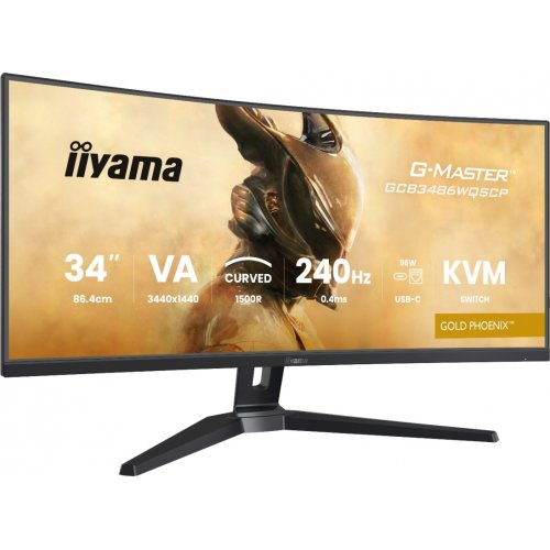 Купить Монитор Iiyama 34" G-Master GCB3486WQSCP-B1 Black - цена в Харькове, Киеве, Днепре, Одессе
в интернет-магазине Telemart фото