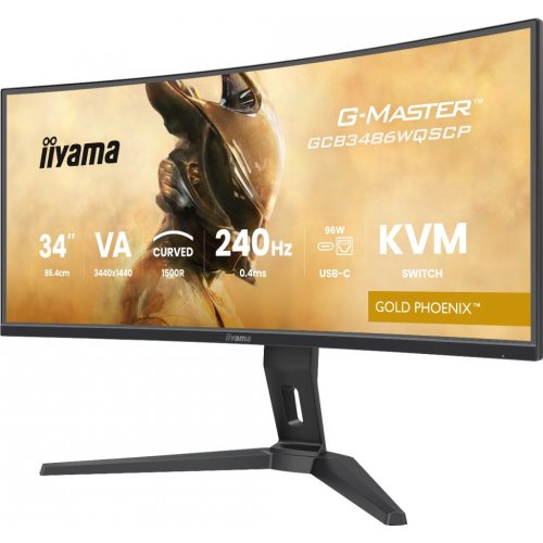 Купить Монитор Iiyama 34" G-Master GCB3486WQSCP-B1 Black - цена в Харькове, Киеве, Днепре, Одессе
в интернет-магазине Telemart фото