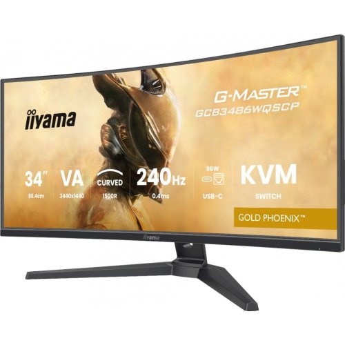 Купить Монитор Iiyama 34" G-Master GCB3486WQSCP-B1 Black - цена в Харькове, Киеве, Днепре, Одессе
в интернет-магазине Telemart фото