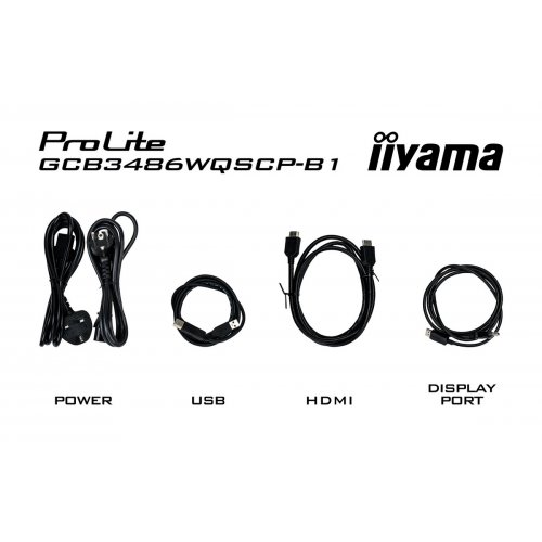 Купить Монитор Iiyama 34" G-Master GCB3486WQSCP-B1 Black - цена в Харькове, Киеве, Днепре, Одессе
в интернет-магазине Telemart фото