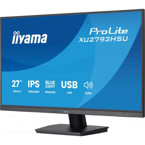 Купити Монітор Iiyama 27" ProLite XU2793HSU-B7 Black - ціна в Києві, Львові, Вінниці, Хмельницькому, Франківську, Україні | інтернет-магазин TELEMART.UA фото