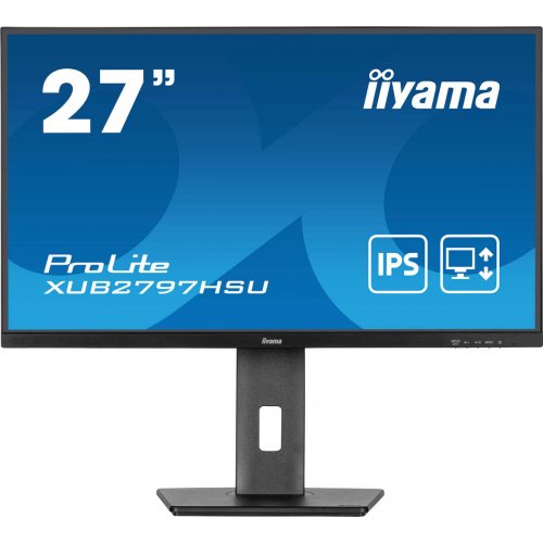 Купить Монитор Iiyama 27" ProLite XUB2797HSU-B2 Black - цена в Харькове, Киеве, Днепре, Одессе
в интернет-магазине Telemart фото