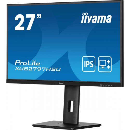Купить Монитор Iiyama 27" ProLite XUB2797HSU-B2 Black - цена в Харькове, Киеве, Днепре, Одессе
в интернет-магазине Telemart фото