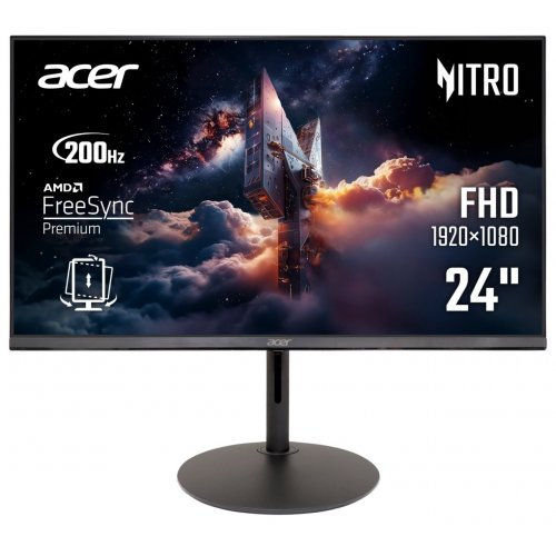 Монитор Acer 23.8" Nitro XF240YX1biiph (UM.QX0EE.105) Black купить в Украине: Киев, Днепр, Харьков, Одесса  | Низкая цена, отзывы, характеристики от TELEMART фото