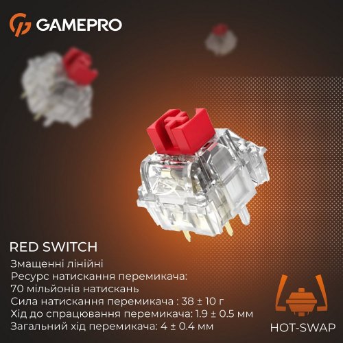 Купить Клавиатура GamePro Genesis Silverlight MK116 Red Switches Grey - цена в Харькове, Киеве, Днепре, Одессе
в интернет-магазине Telemart фото