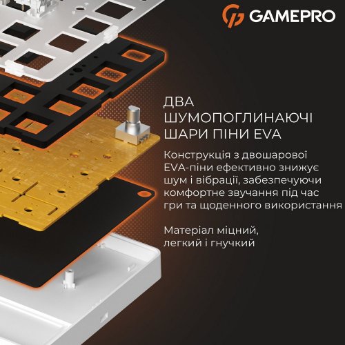 Купить Клавиатура GamePro Genesis Silverlight MK116 Red Switches Grey - цена в Харькове, Киеве, Днепре, Одессе
в интернет-магазине Telemart фото