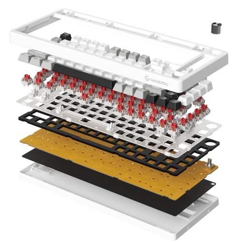 Купити Клавіатура GamePro Genesis Silverlight MK126 Red Switches Grey - ціна в Києві, Львові, Вінниці, Хмельницькому, Франківську, Україні | інтернет-магазин TELEMART.UA фото