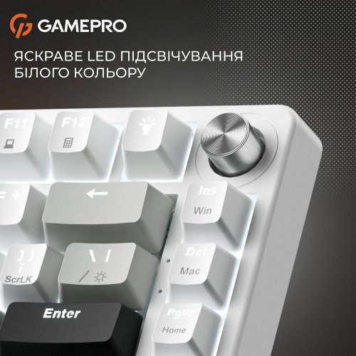 Купити Клавіатура GamePro Genesis Silverlight MK126 Red Switches Grey - ціна в Києві, Львові, Вінниці, Хмельницькому, Франківську, Україні | інтернет-магазин TELEMART.UA фото
