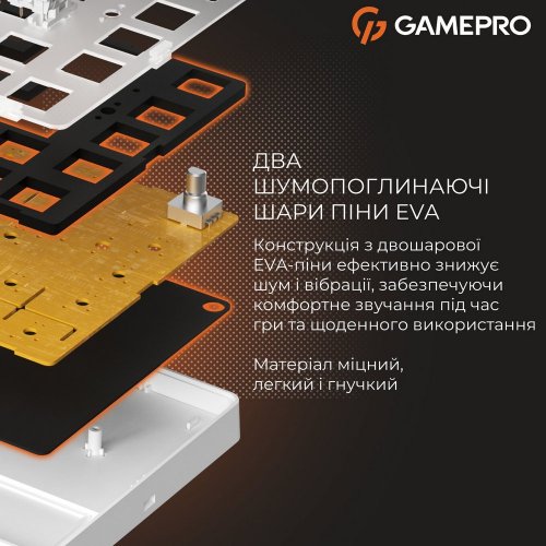 Купити Клавіатура GamePro Genesis Silverlight MK126 Red Switches Grey - ціна в Києві, Львові, Вінниці, Хмельницькому, Франківську, Україні | інтернет-магазин TELEMART.UA фото