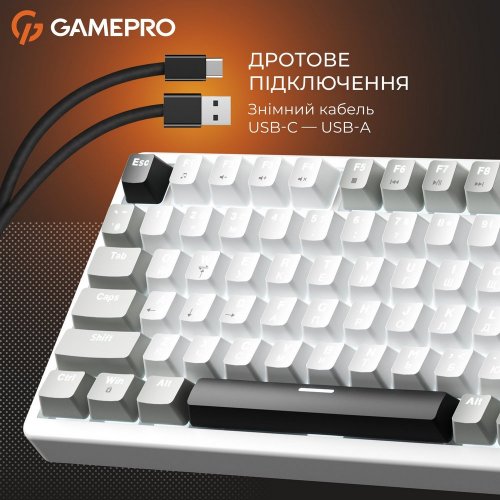 Купити Клавіатура GamePro Genesis Silverlight MK126 Red Switches Grey - ціна в Києві, Львові, Вінниці, Хмельницькому, Франківську, Україні | інтернет-магазин TELEMART.UA фото