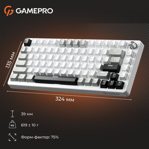 Купити Клавіатура GamePro Genesis Silverlight MK126 Red Switches Grey - ціна в Києві, Львові, Вінниці, Хмельницькому, Франківську, Україні | інтернет-магазин TELEMART.UA фото