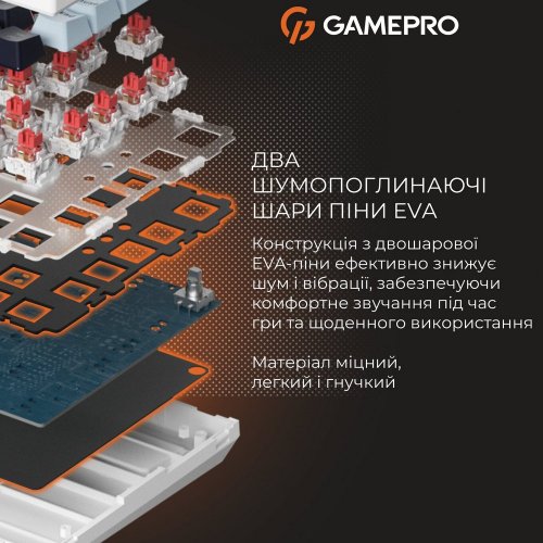 Купить Клавиатура GamePro Genesis Warden MK160BL Outemu Red Switches White - цена в Харькове, Киеве, Днепре, Одессе
в интернет-магазине Telemart фото