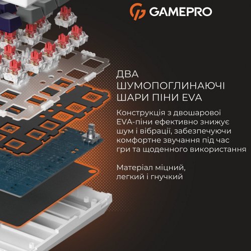 Купить Клавиатура GamePro Genesis Warden MK160P Outemu Red Switches White/Grey - цена в Харькове, Киеве, Днепре, Одессе
в интернет-магазине Telemart фото