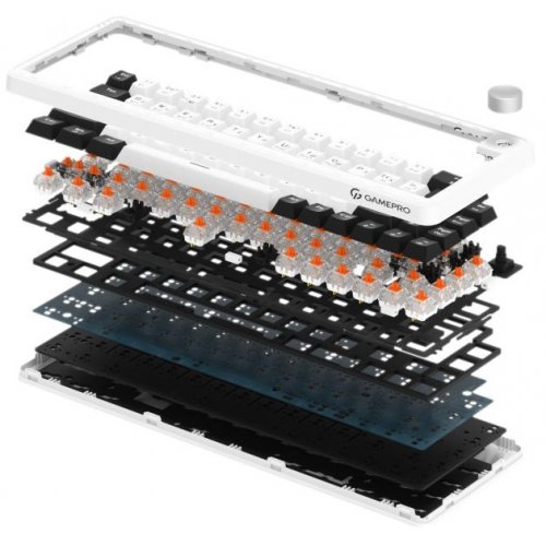 Купить Клавиатура GamePro Asgard Valhalla MK210 Pro RGB QLAB Orange Switches White - цена в Харькове, Киеве, Днепре, Одессе
в интернет-магазине Telemart фото