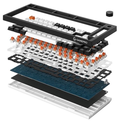Купить Клавиатура GamePro Asgard Valhalla MK160 Pro RGB QLAB Orange Switches Black - цена в Харькове, Киеве, Днепре, Одессе
в интернет-магазине Telemart фото