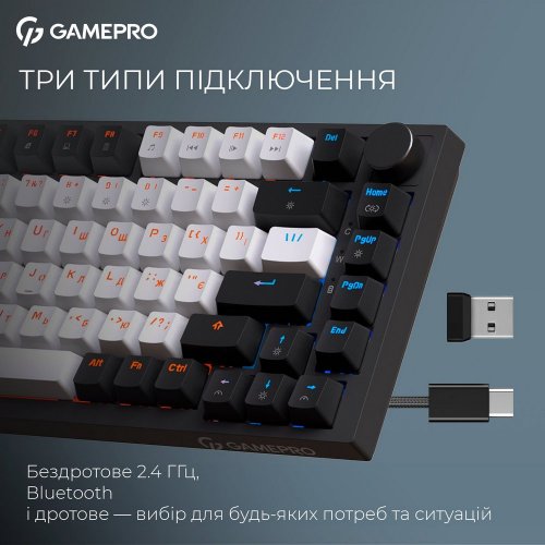 Купить Клавиатура GamePro Asgard Valhalla MK160 Pro RGB QLAB Orange Switches Black - цена в Харькове, Киеве, Днепре, Одессе
в интернет-магазине Telemart фото
