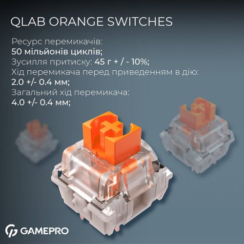 Купить Клавиатура GamePro Asgard Valhalla MK160 Pro RGB QLAB Orange Switches Black - цена в Харькове, Киеве, Днепре, Одессе
в интернет-магазине Telemart фото