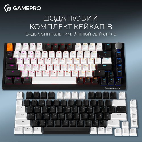 Купить Клавиатура GamePro Asgard Valhalla MK160 Pro RGB QLAB Orange Switches Black - цена в Харькове, Киеве, Днепре, Одессе
в интернет-магазине Telemart фото