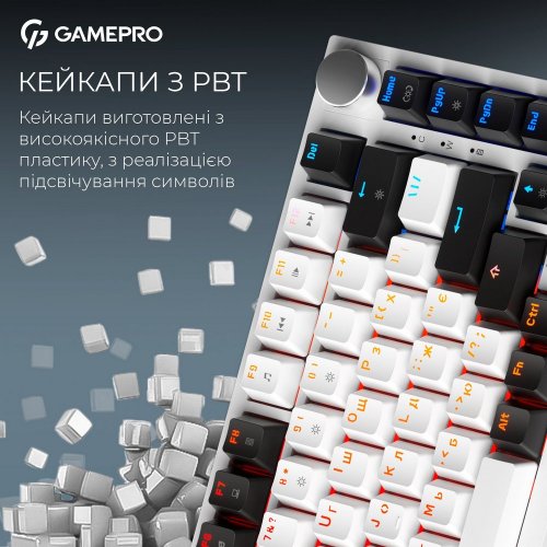 Купити Клавіатура GamePro Asgard Valhalla MK160 Pro RGB QLAB Orange Switches White - ціна в Києві, Львові, Вінниці, Хмельницькому, Франківську, Україні | інтернет-магазин TELEMART.UA фото