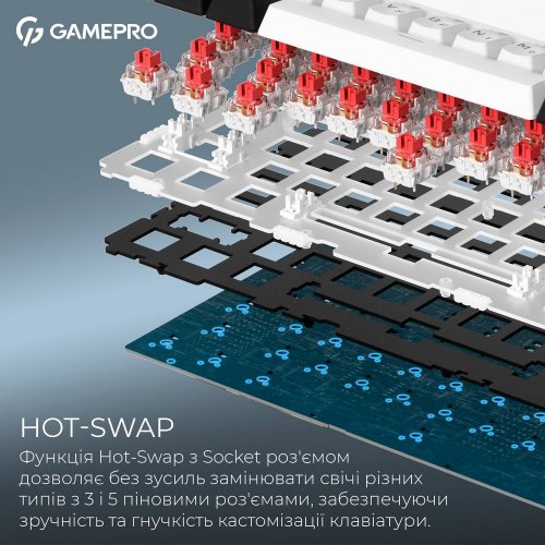 Купити Клавіатура GamePro Asgard Valhalla MK160 Pro RGB QLAB Orange Switches White - ціна в Києві, Львові, Вінниці, Хмельницькому, Франківську, Україні | інтернет-магазин TELEMART.UA фото