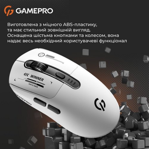 Купити Миша GamePro Genesis Winner GM079 White - ціна в Києві, Львові, Вінниці, Хмельницькому, Франківську, Україні | інтернет-магазин TELEMART.UA фото