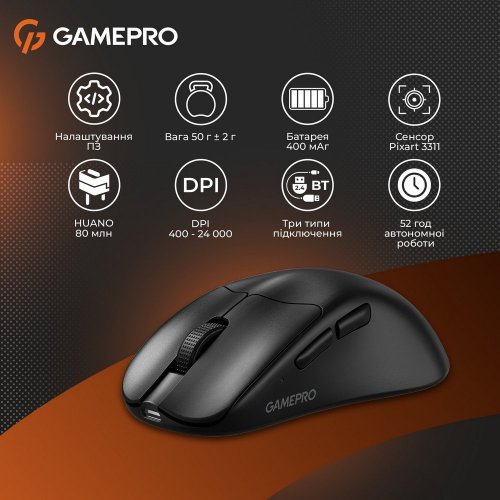 Купити Миша GamePro Genesis Avenger GM096 Black - ціна в Києві, Львові, Вінниці, Хмельницькому, Франківську, Україні | інтернет-магазин TELEMART.UA фото