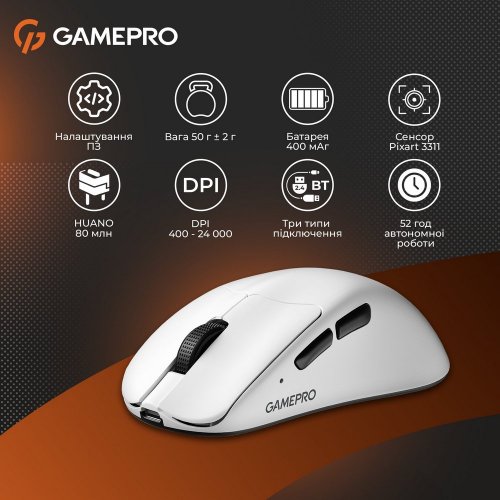 Купить Мышка GamePro Genesis Avenger GM096 White - цена в Харькове, Киеве, Днепре, Одессе
в интернет-магазине Telemart фото