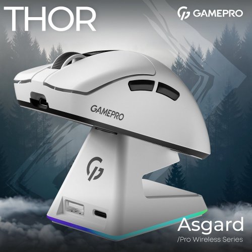 Купити Миша GamePro Genesis Asgard Thor GM023 White - ціна в Києві, Львові, Вінниці, Хмельницькому, Франківську, Україні | інтернет-магазин TELEMART.UA фото