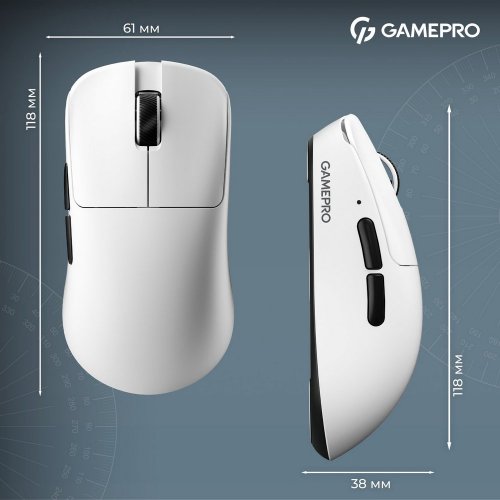 Купити Миша GamePro Genesis Asgard Odin GM035 White - ціна в Києві, Львові, Вінниці, Хмельницькому, Франківську, Україні | інтернет-магазин TELEMART.UA фото