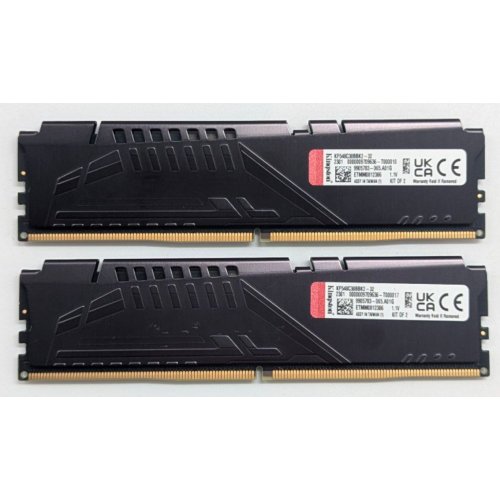 Озп Kingston DDR5 32GB (2x16GB) 4800Mhz FURY Beast Black (KF548C38BBK2-32) (Відновлено продавцем, 782232) купити з перевіркою сумісності: огляд, характеристики, ціна у Києві, Львові, Вінниці, Хмельницькому, Івано-Франківську, Україні | інтернет-магазин TELEMART.UA фото